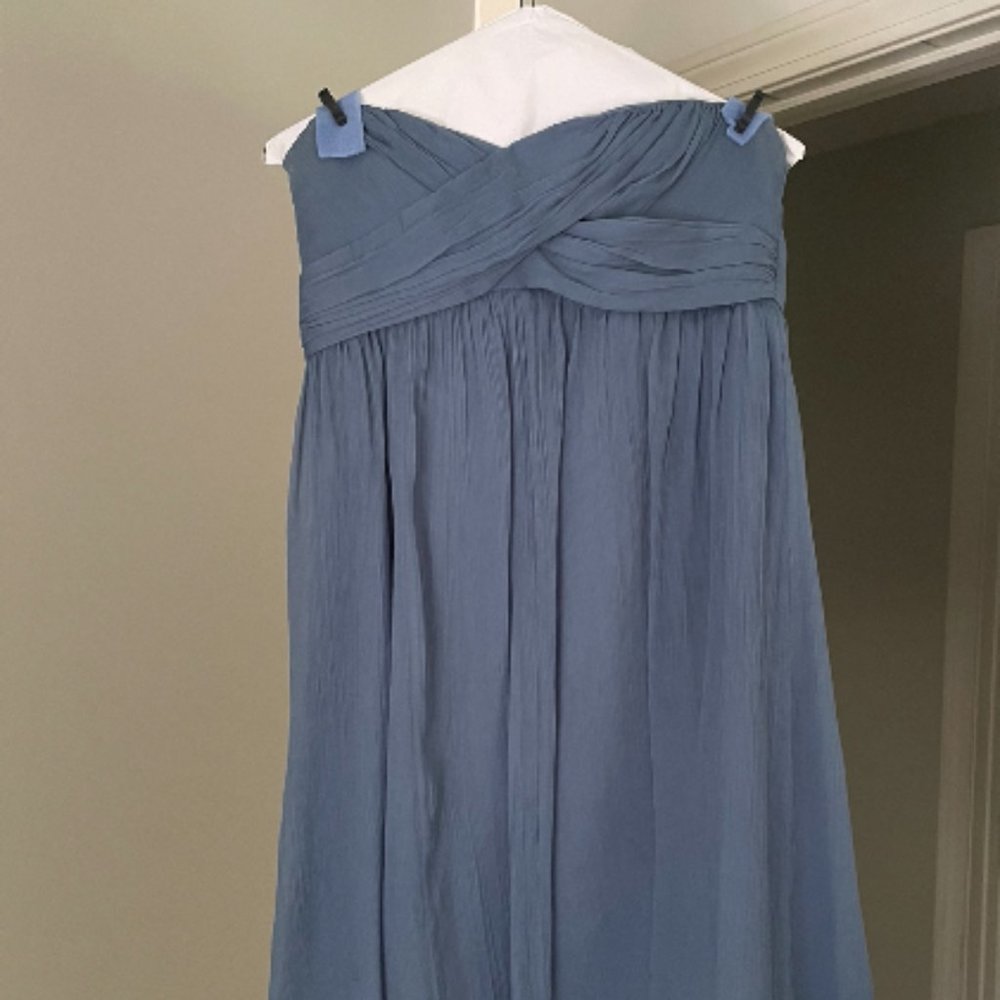 J. Crew Strapless Chiffon Silk Crepe Babydoll Dress